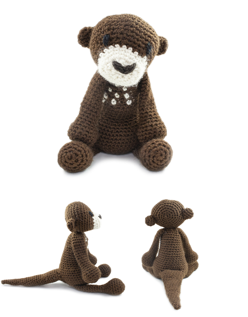 toft ed's animal liam the giant otter amigurumi crochet